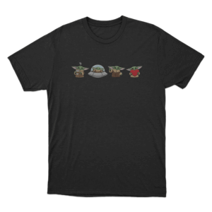 Cute Grogu Characters Unisex T Shirt Black