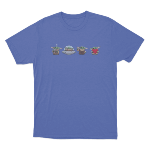 Cute Grogu Characters Unisex T Shirt Blue