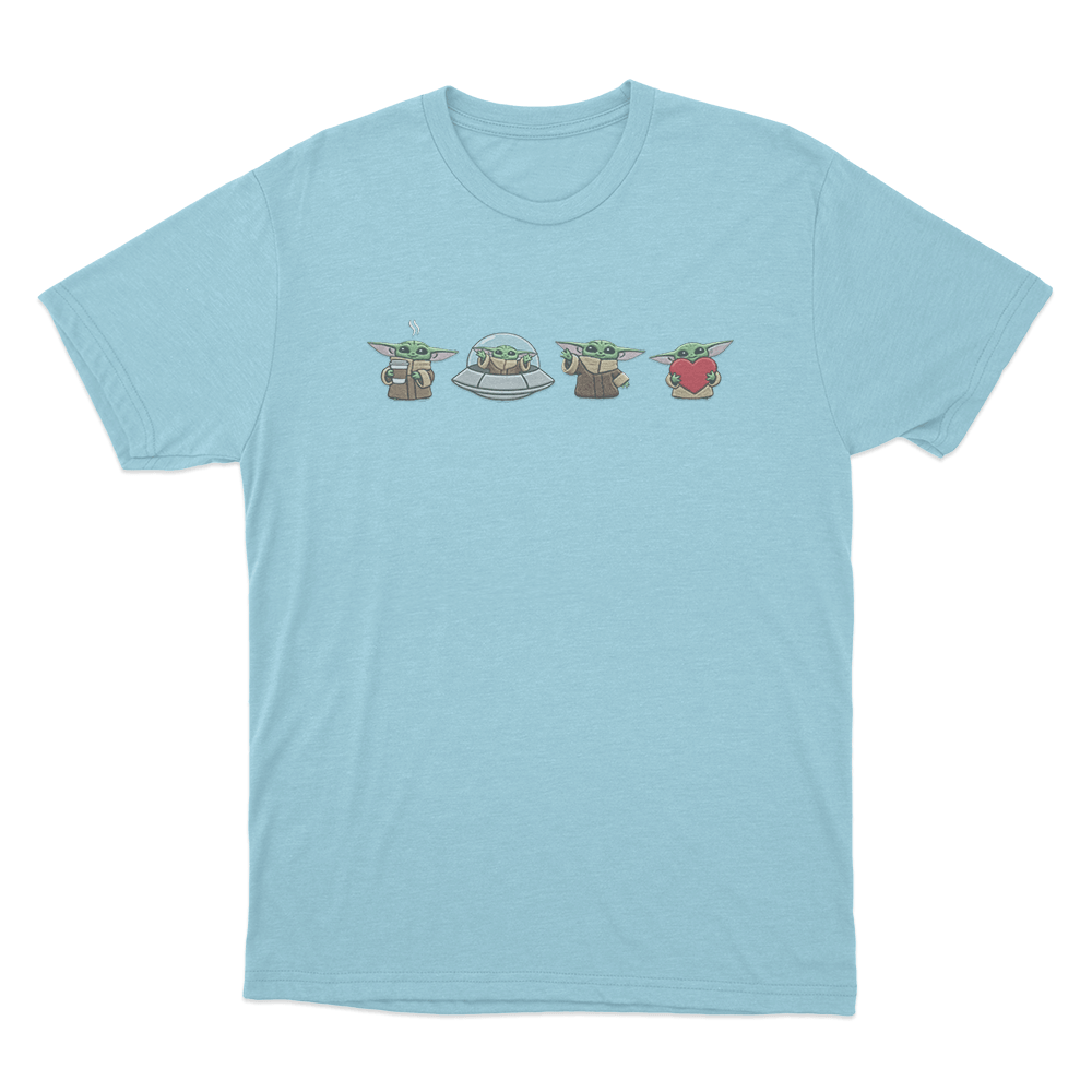 Cute Grogu Characters Unisex T Shirt Sky Blue Cute Grogu Characters Unisex T Shirt Sky Blue