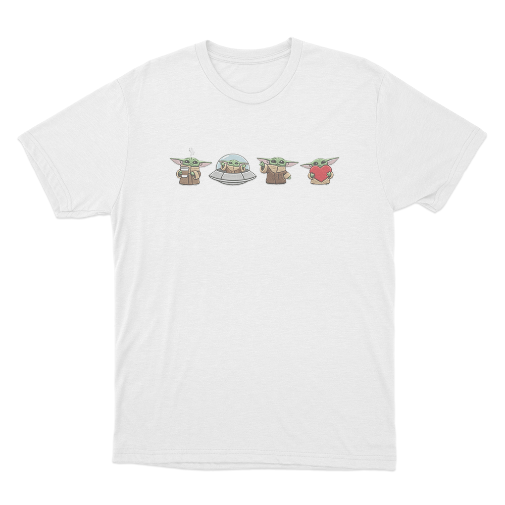 Cute Grogu Characters Unisex T Shirt White Cute Grogu Characters Unisex T Shirt White