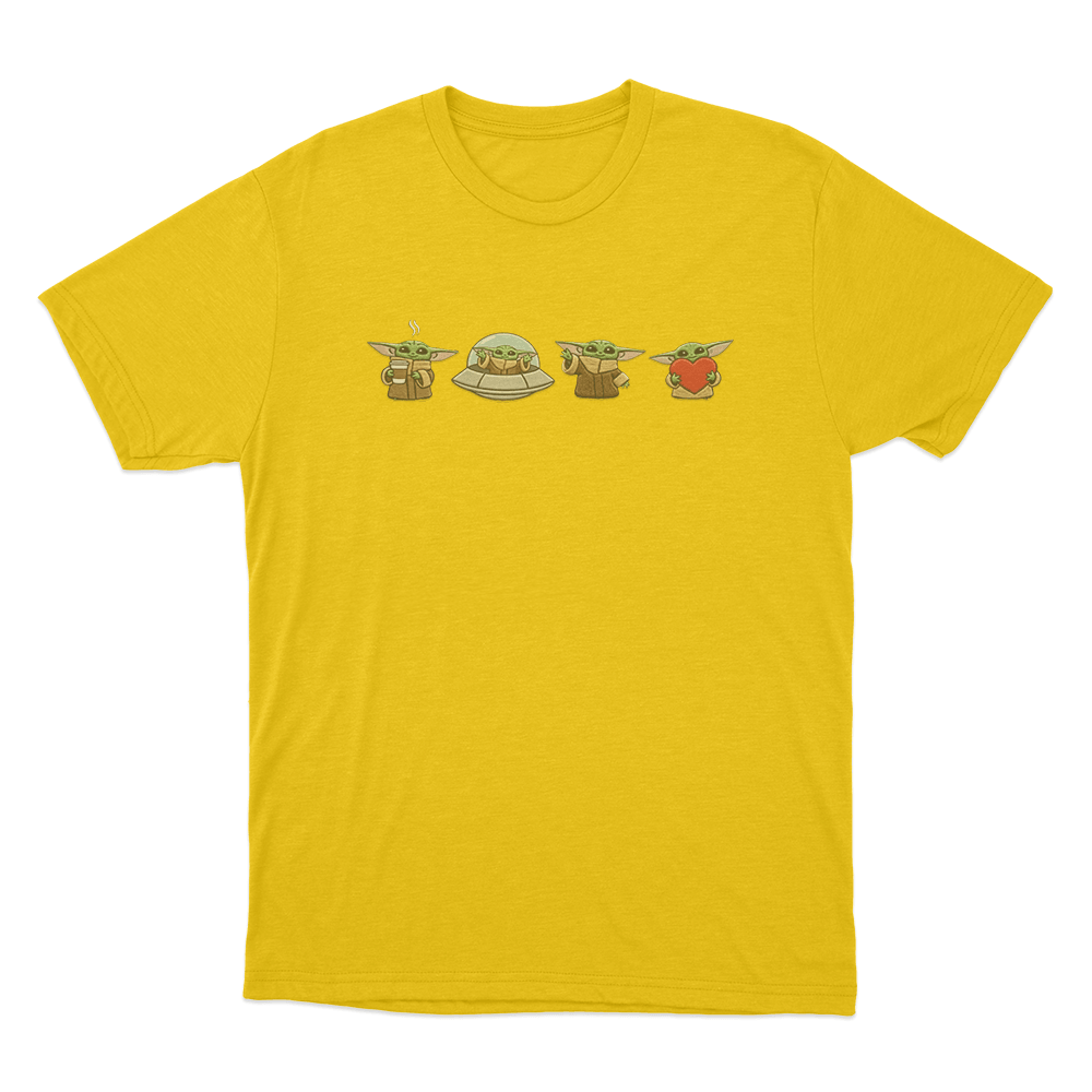 Cute Grogu Characters Unisex T Shirt Yellow Cute Grogu Characters Unisex T Shirt Yellow