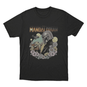 Floral Mandalorian And Grogu Unisex T Shirt Black