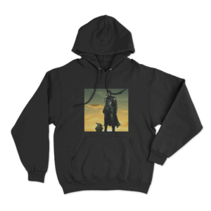 Mandalorian And Grogu Sunset Unisex Hoodie Black