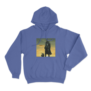 Mandalorian And Grogu Sunset Unisex Hoodie Blue