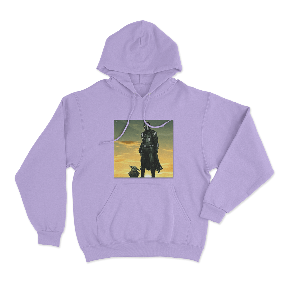 Mandalorian And Grogu Sunset Unisex Hoodie Purple Mandalorian And Grogu Sunset Unisex Hoodie Purple