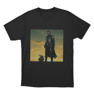 Mandalorian And Grogu Sunset Unisex T Shirt Black