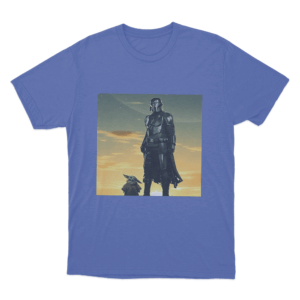 Mandalorian And Grogu Sunset Unisex T Shirt Blue
