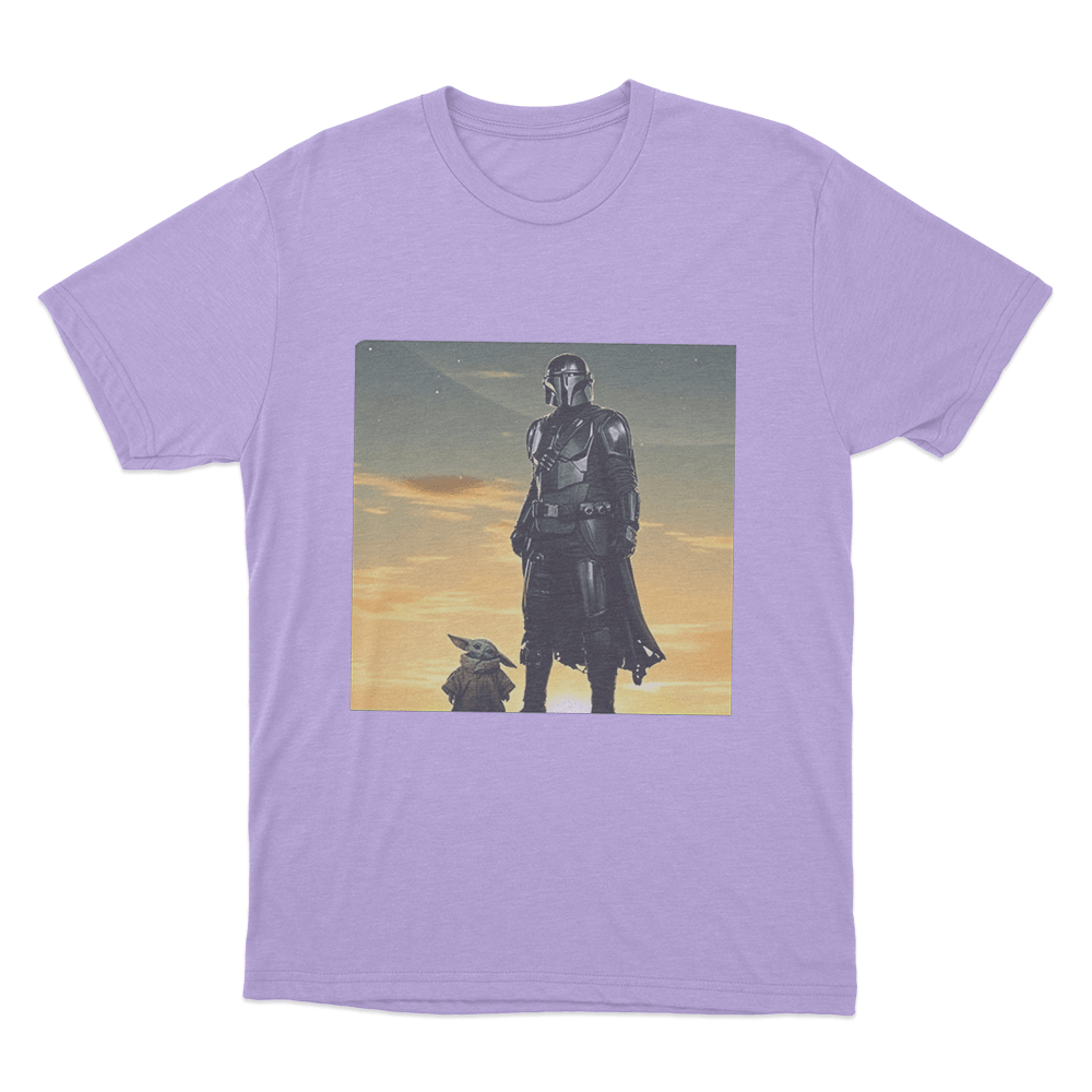 Mandalorian And Grogu Sunset Unisex T Shirt Purple Mandalorian And Grogu Sunset Unisex T Shirt Purple