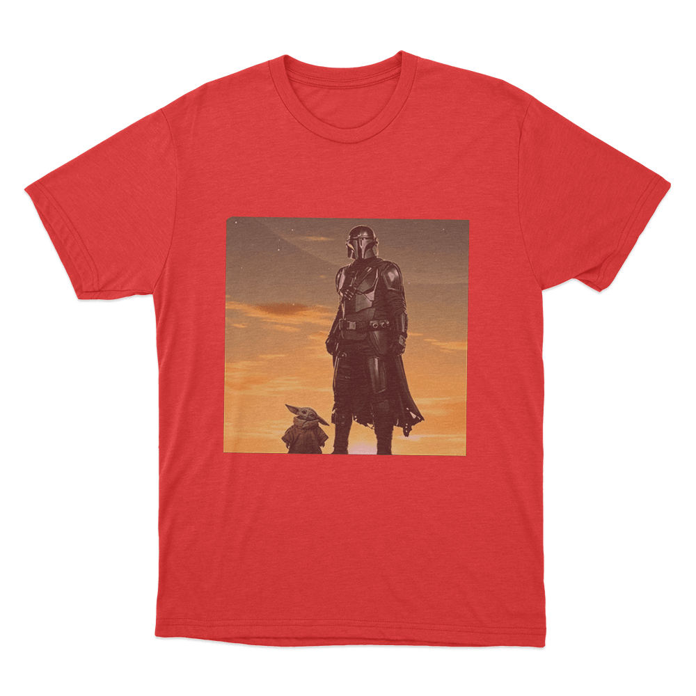 Mandalorian And Grogu Sunset Unisex T Shirt Red Mandalorian And Grogu Sunset Unisex T Shirt Red