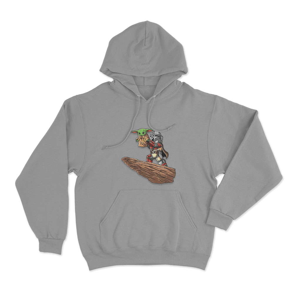 Mandalorian Grogu Unisex Hoodie Grey Mandalorian Grogu Unisex Hoodie Grey