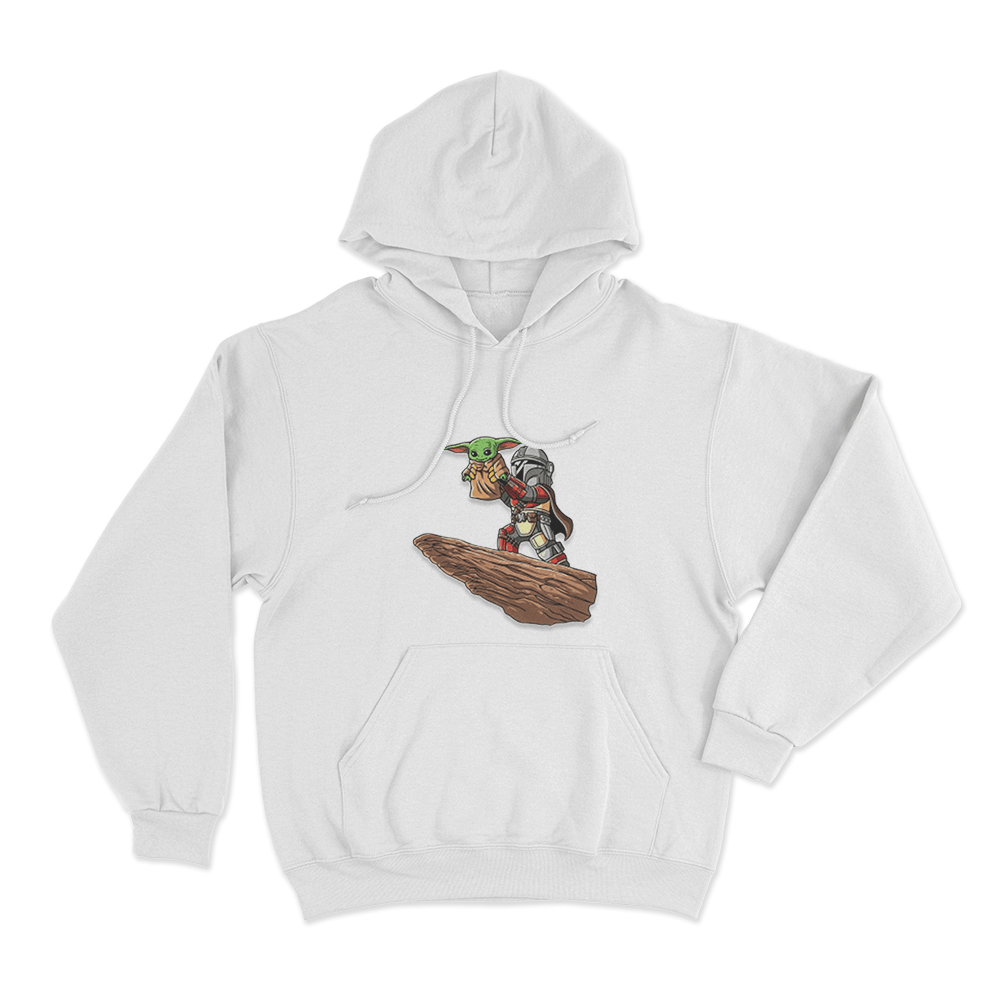Mandalorian Grogu Unisex Hoodie White Mandalorian Grogu Unisex Hoodie White