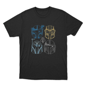 Mandalorian Helmets Unisex T Shirt Black
