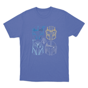 Mandalorian Helmets Unisex T Shirt Blue