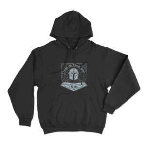 This Is The Way Mandalorian And Grogu Emblem Unisex Hoodie Black