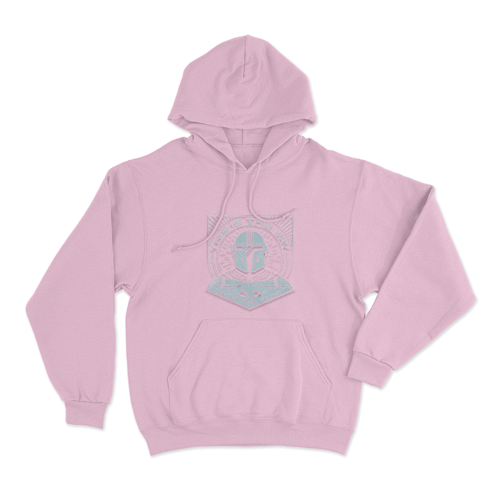 This Is The Way Mandalorian And Grogu Emblem Unisex Hoodie Pink This Is The Way Mandalorian And Grogu Emblem Unisex Hoodie Pink