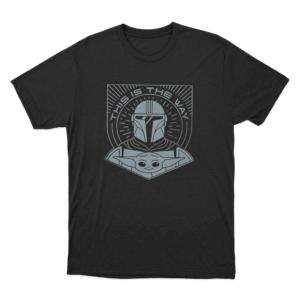 This Is The Way Mandalorian And Grogu Emblem Unisex T Shirt Black