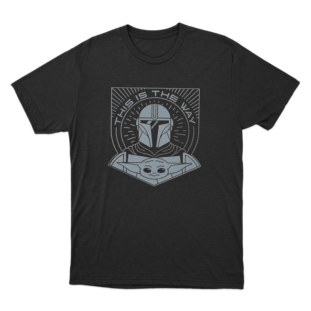 This Is The Way Mandalorian And Grogu Emblem Unisex T Shirt Black This Is The Way Mandalorian And Grogu Emblem Unisex T Shirt Black
