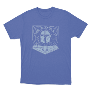 This Is The Way Mandalorian And Grogu Emblem Unisex T Shirt Blue