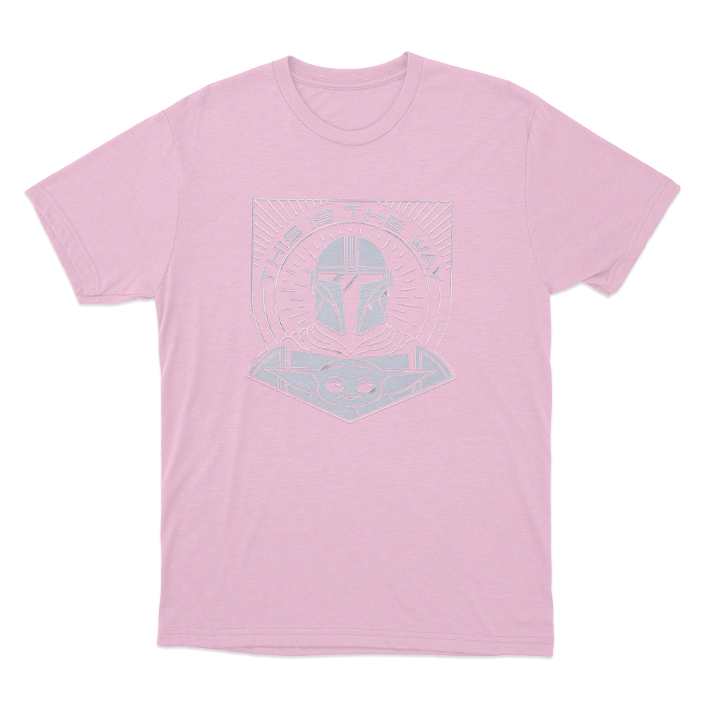 This Is The Way Mandalorian And Grogu Emblem Unisex T Shirt Pink This Is The Way Mandalorian And Grogu Emblem Unisex T Shirt Pink