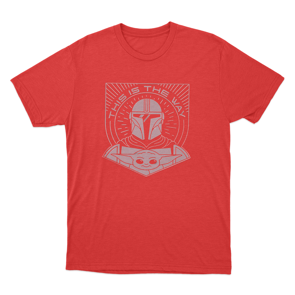 This Is The Way Mandalorian And Grogu Emblem Unisex T Shirt Red This Is The Way Mandalorian And Grogu Emblem Unisex T Shirt Red