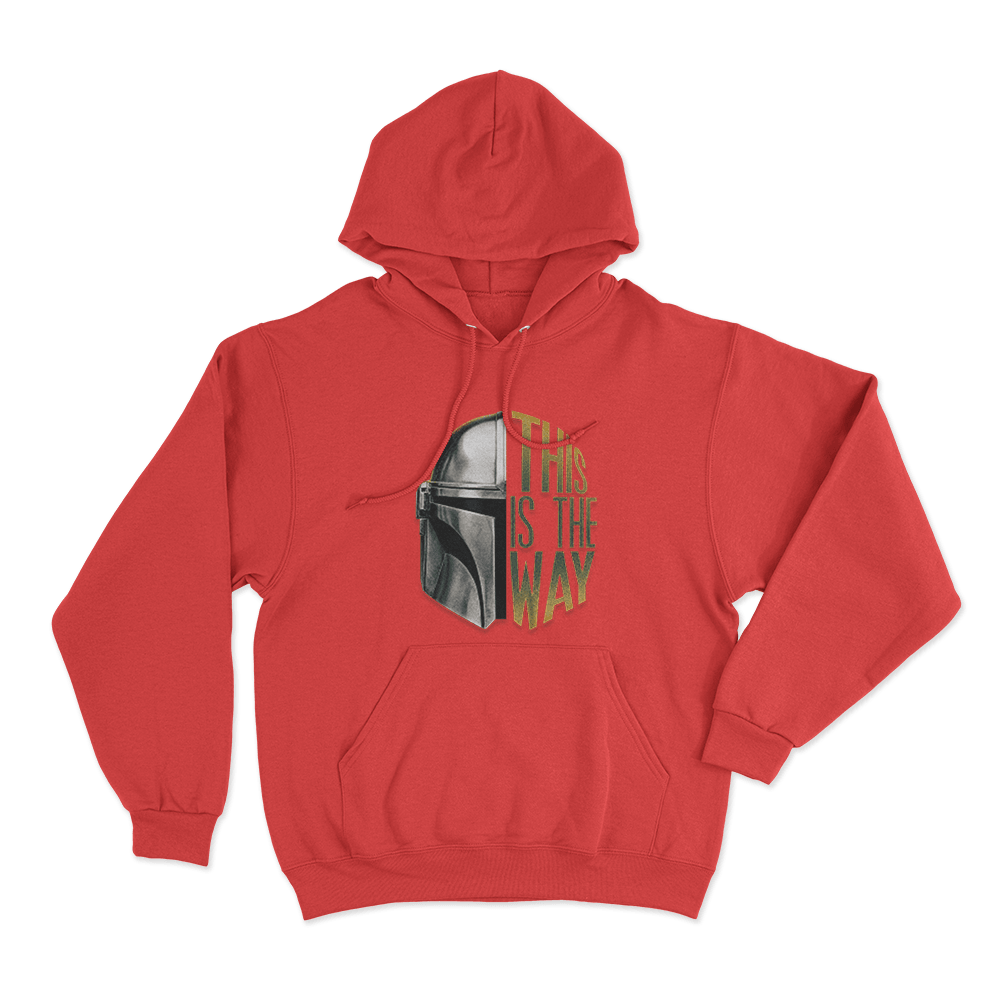 This Is The Way Mandalorian Helmet Unisex Hoodie Red This Is The Way Mandalorian Helmet Unisex Hoodie Red