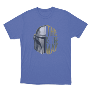 This Is The Way Mandalorian Helmet Unisex T Shirt Blue