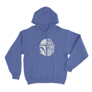 This Is The Way Minimal Helmet Unisex Hoodie Blue